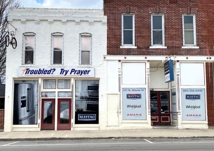 Custom vinyl building signs